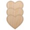 Heart Love Trio Unfinished Wood Shape Piece Cutout for DIY Craft Projects